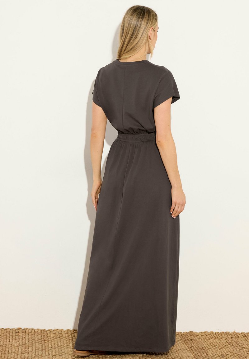 Long Tall Sally Jersey Long Maxi Dresses For Women LTS Tall Black Jersey Shirred Waist Cotton