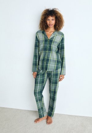 Triumph BOYFRIEND CHECKS - Pyjama set - green combination