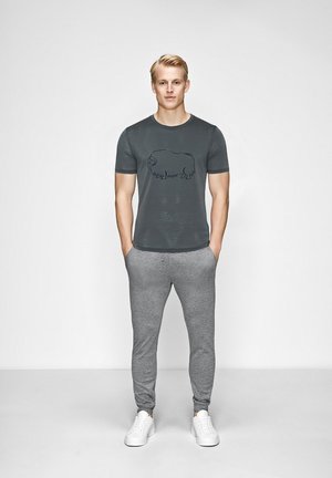 Print T-shirt - dark green