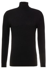 Černý rolák s dlouhým rukávem a přiléhavým střihem na bílém pozadí.