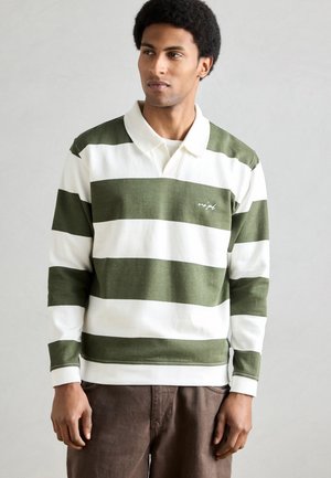 POLO BLOCK STRIPE RELAXED - Pusa - dark green/multi