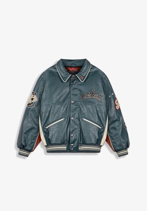 Grimey Chaqueta de cuero sintético - azul navy