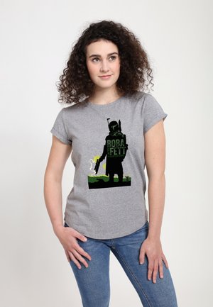 BOOK OF BOBA FETT BOUNY HUNTER FOR HIRE - T-shirt imprimé - melange grey