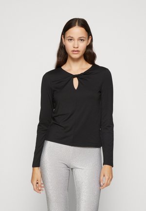 Pieces PCMINA - Μπλούζα με μακριά μανίκια - black