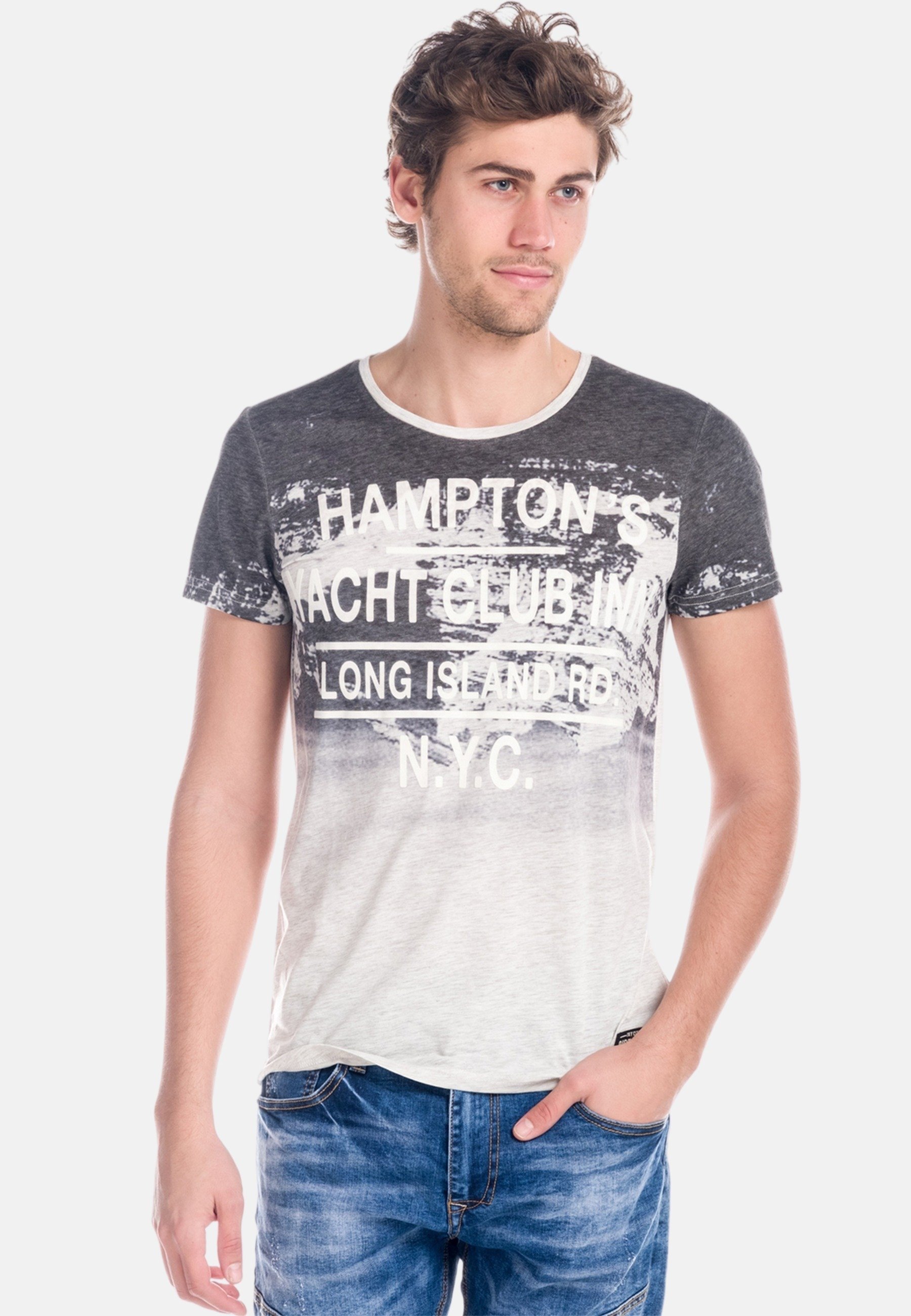 Koroshi T-shirt Donna In Cotone Con Stampa Righe E Fiori Ricamati - Scollo Rotondo Bianco - Taglia S - Casual Chic - 3