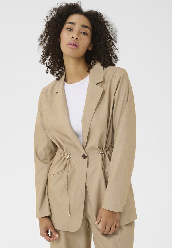 KARAVNA - Kurzmantel - silver mink melange