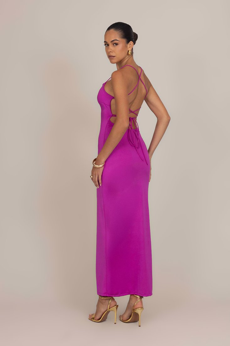 strapless open back dress Light Pink Balloon Skirt Mini-Dress main image 0