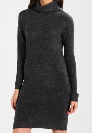 Gebreide jurk - mottled dark grey