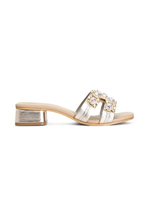 CAFèNOIR, SANDALS - Ciabattine - silver-coloured