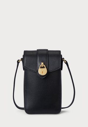 LEATHER TANNER CROSSBODY TECH CASE - Phone pouch - black