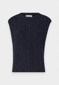 ARAN CABLE OVERSIZE TANK - Vesta - dark navy