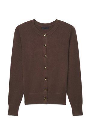 Calliope, MAGLIA TINTA UNITA - Cardigan - cioccolato scuro