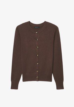 Calliope, MAGLIA TINTA UNITA - Cardigan - cioccolato scuro