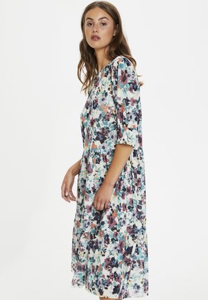 Sukienka letnia - vivid floral print white