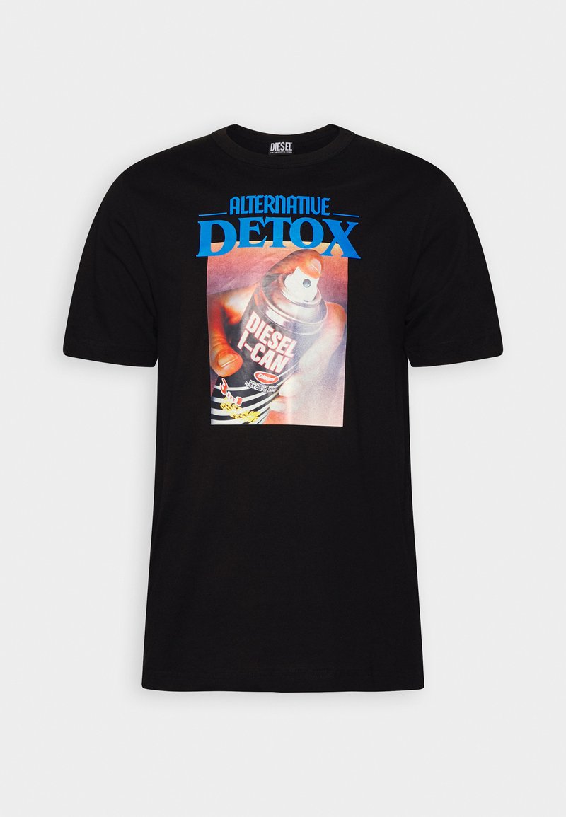 Diesel T-shirt print zwart