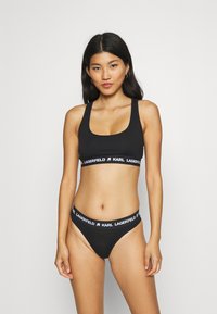 KARL LAGERFELD LOGO BRALETTE - Steznik - black
