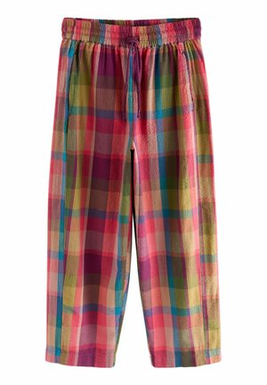 Next TEXTURED CHECK BARREL - Stoffhose - pink