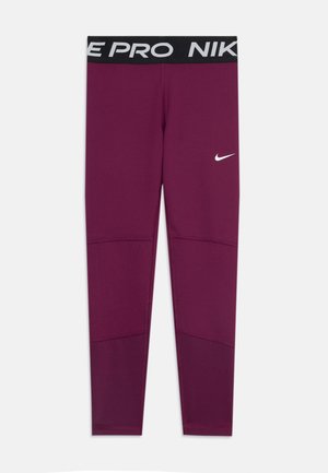 UNISEX - Leggings - bordeaux/black/white