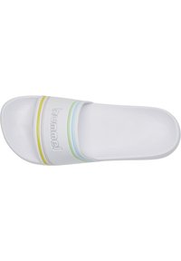 Hummel POOL SLIDE RETRO UNISEX - Sandales de bain - white multicolor