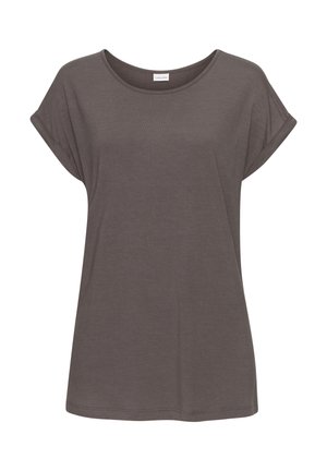 KURZARM - T-Shirt basic - taupe