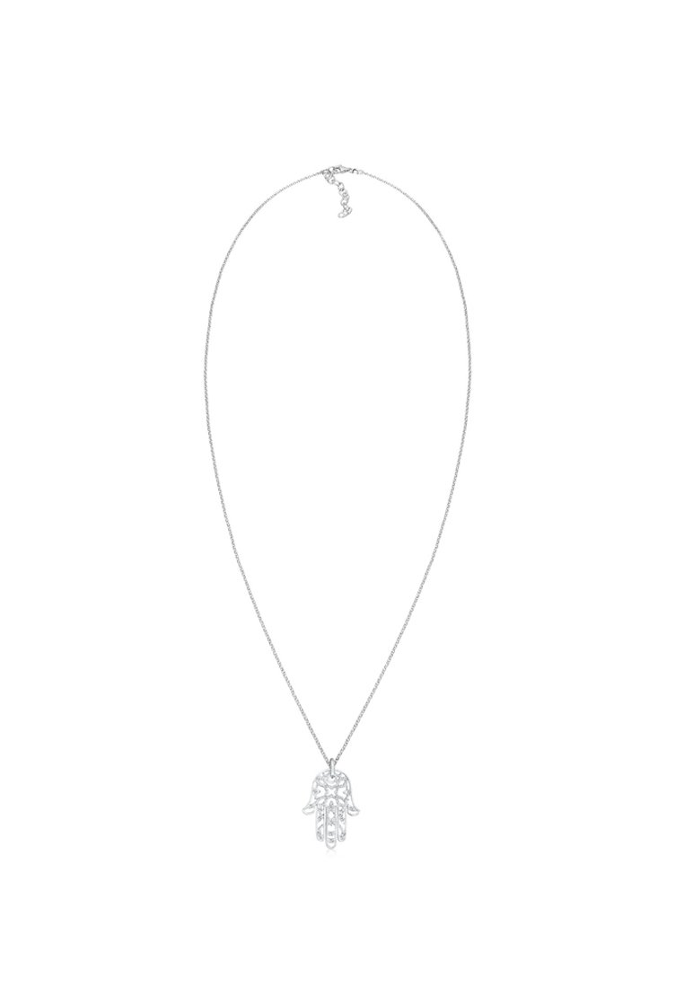 Elli SPARKLING HAMSA HAND - MIT KRISTALLEN VON SWAROVSKI® - Collier - silberfarben