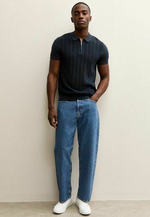 QUARTER ZIP o - Polo - navy