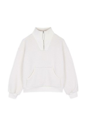BORG QUARTER ZIP - Fleece trui - off white