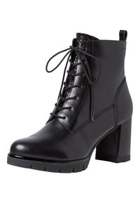 Tamaris Botines con cordones - black