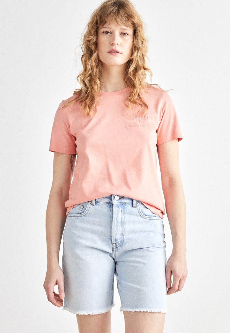 GANT TONAL SHIELD - Basic póló - peachy pink