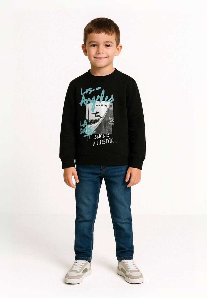 MINOTI GRAPHIC CREW NECK - Melegítőfelső - black