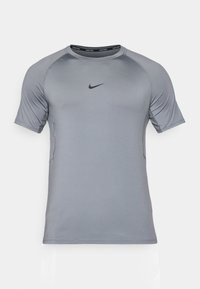 SLIM TOP - Tekninen t-paita - smoke grey/black