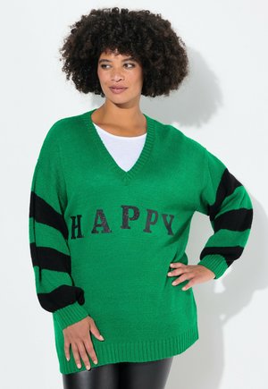 HAPPY STRIPED SLEEVES - Neule - green