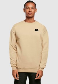 Merchcode CAT CREWNECK - Felpa - unionbeige