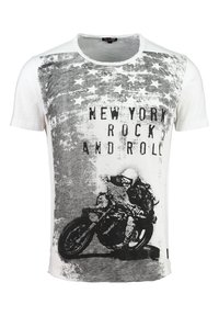 Key Largo CAFE RACER ROUND - Camiseta estampada - white