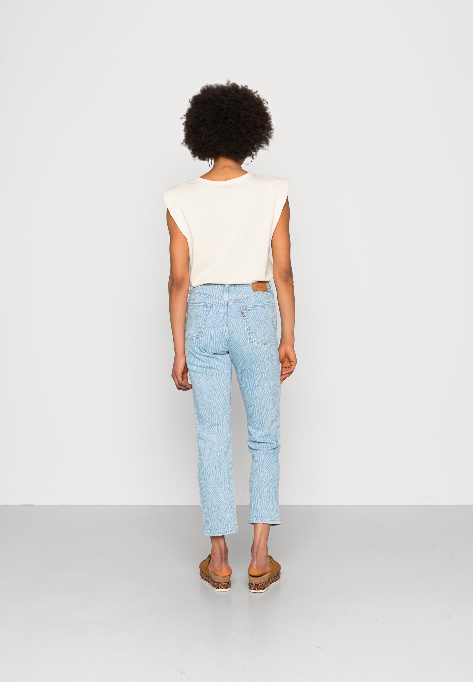 Levi's® 501® CROP - Straight leg jeans - blue pattern/lichtblauw - Zalando .nl