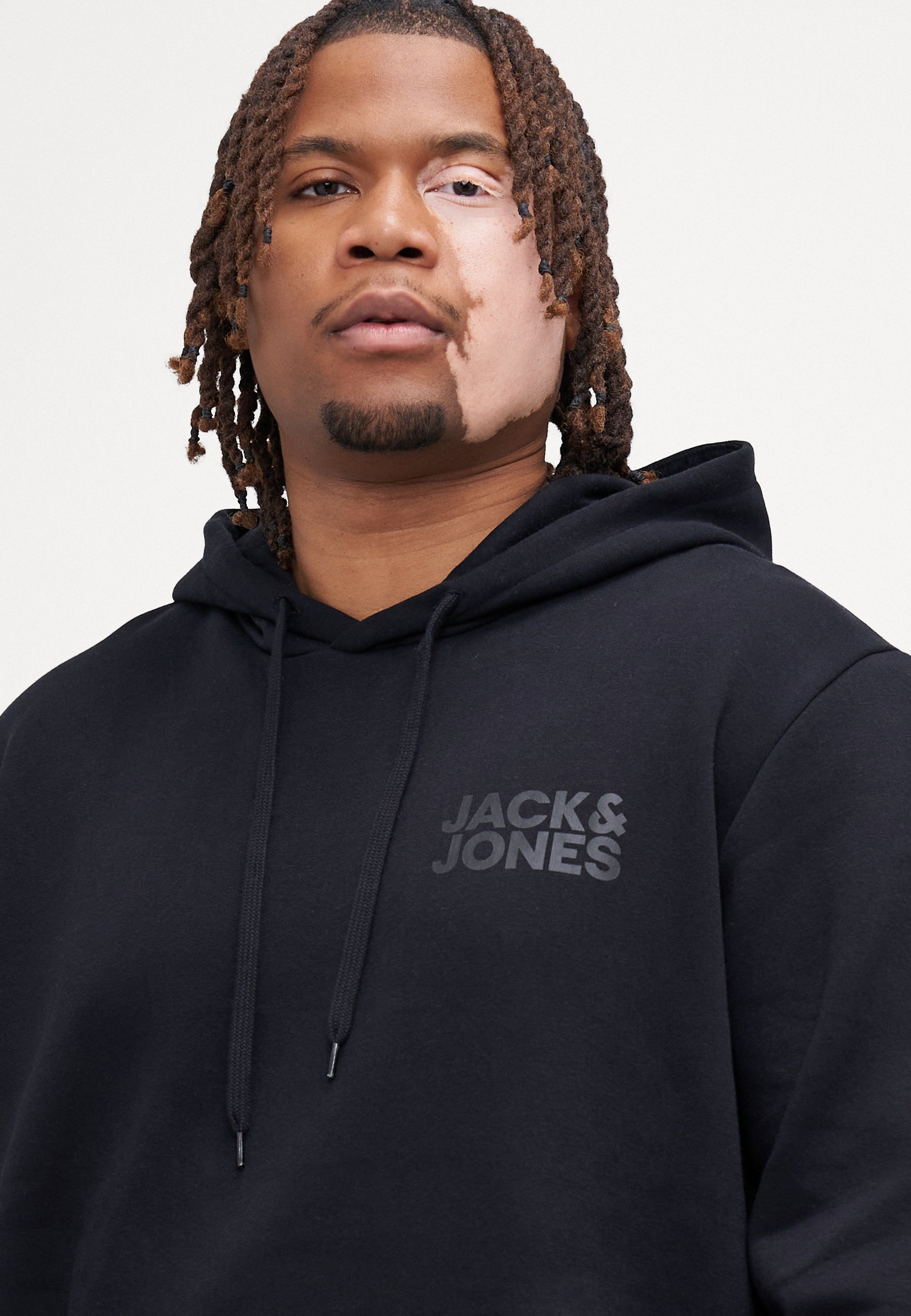 Jack & Jones JJECORP LOGO HOOD - Sweatshirt com capuz - black