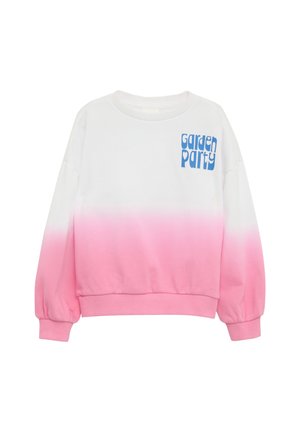 MIT PRINT UND FARBVERLAUF - Sweatshirt - weiß