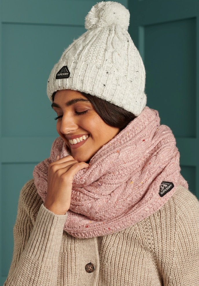 superdry hat and scarf set