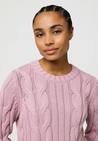 Wrangler LONG SLEEVE CABLE CREW - REGULAR FIT - Trui - keepsake lilac