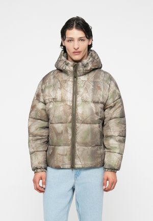 AIRCLOUD HOODED PUFFER CAMO - Zimná bunda - taupe