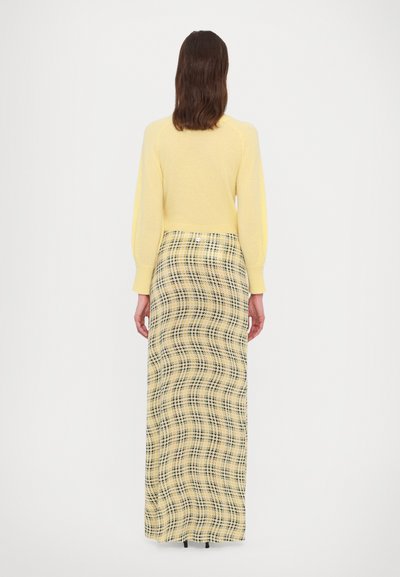 Rabanne Maksi svārki - green/yellow/cream