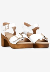 Bosanova DE TACÓN CON HEBILLA - Clogs - blanco