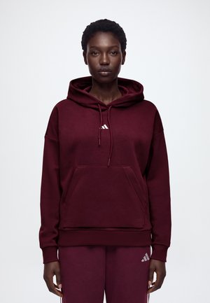 adidas Sportswear, ESSENTIALS  - Суитшърт с качулка - maroon/white