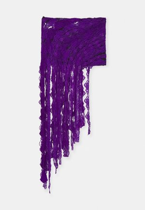 TWISTED ALL OVER BAND SKIRT FRINGED HEM - Maxi skirt - violet