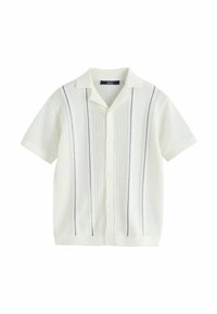 Next - REGULAR FIT - VERTICAL STRIPE SHORT SLEEVE BUTTON THROUGH  - Cămașă - ecru Imagine miniatură 1