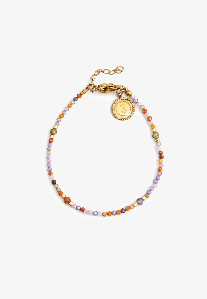 Pulsera Chic Amalia Para Mujer - Acero Bañado En Oro 18K Con Cristales | Largo 18 Cm