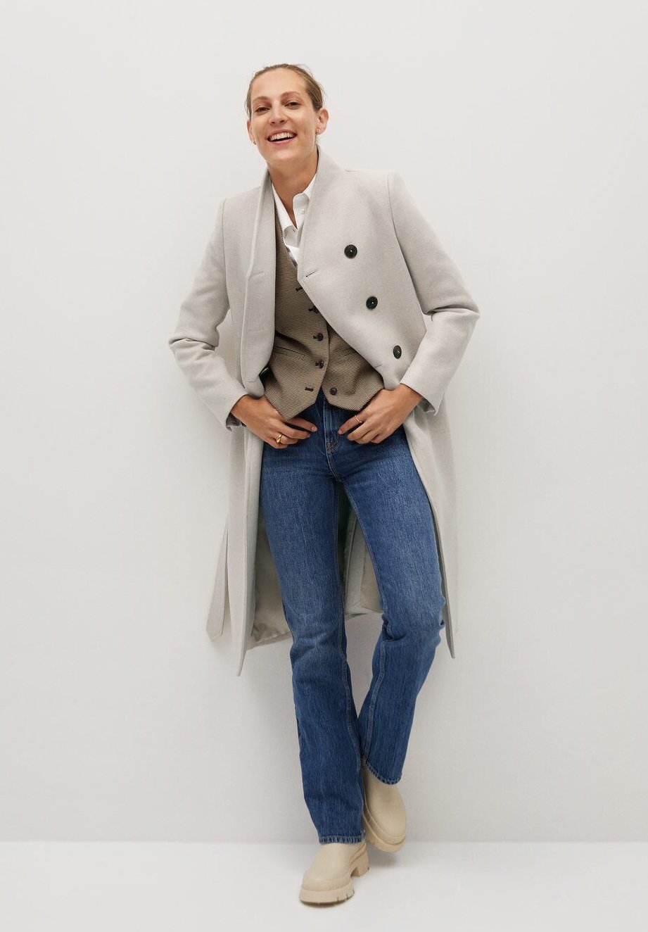 Mango LUNA Kåpe frakk open beigebeige Zalando.no Mango LUNA Kåpe frakk open beigebeige Zalando.no