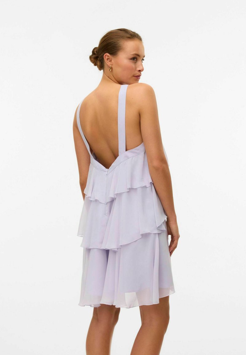 Vero Moda VMFELICIA RUFFLE SHORT - Cocktail dress / Party dress - purple  heather/purple - Zalando.co.uk