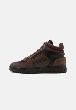 Emporio Armani Baskets montantes - dark brown/black