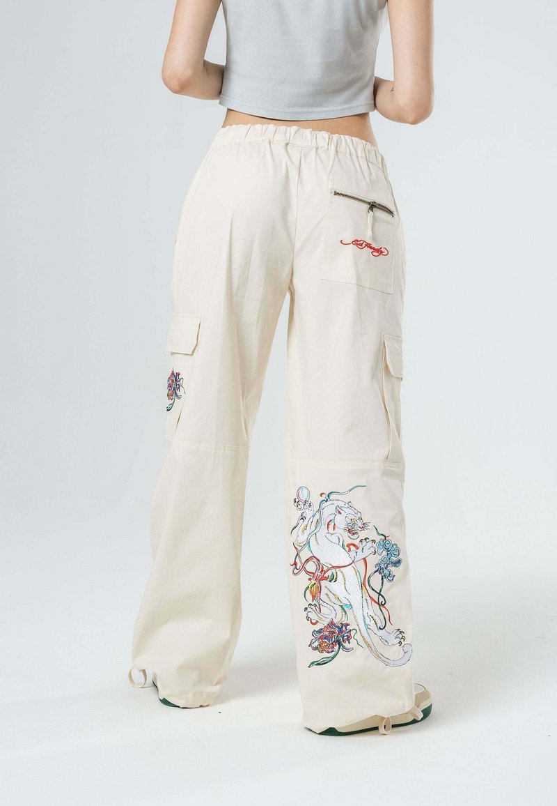 Ed Hardy - MYSTIC PANTHER  - Cargo trousers - ecru, Enlarge